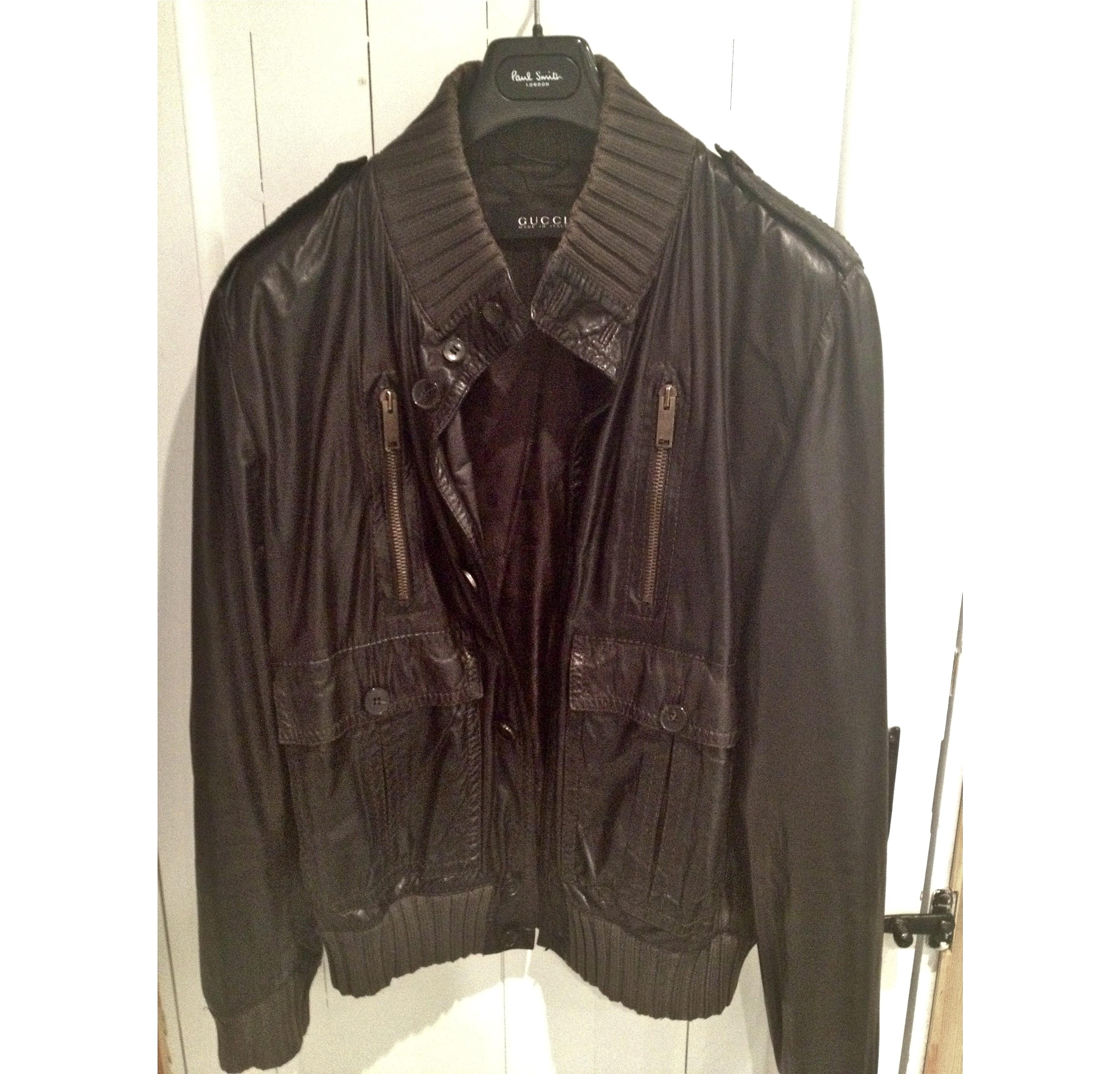 a leather bomber